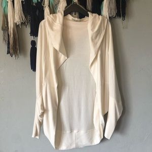 Abbot and Main - Oversized Cream Hooded Shrug